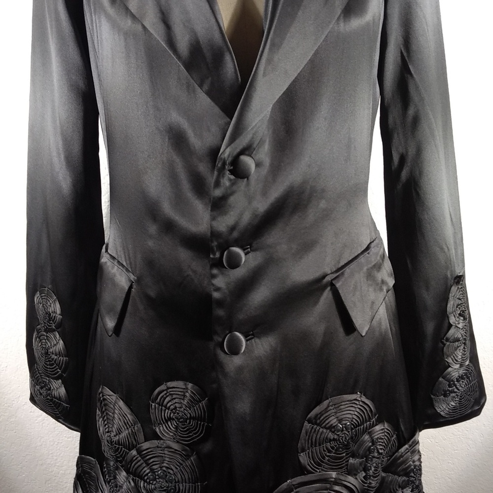 Biya by Johnny Was Silk Satin Circulae Coat NWT - Picture 4 of 6
